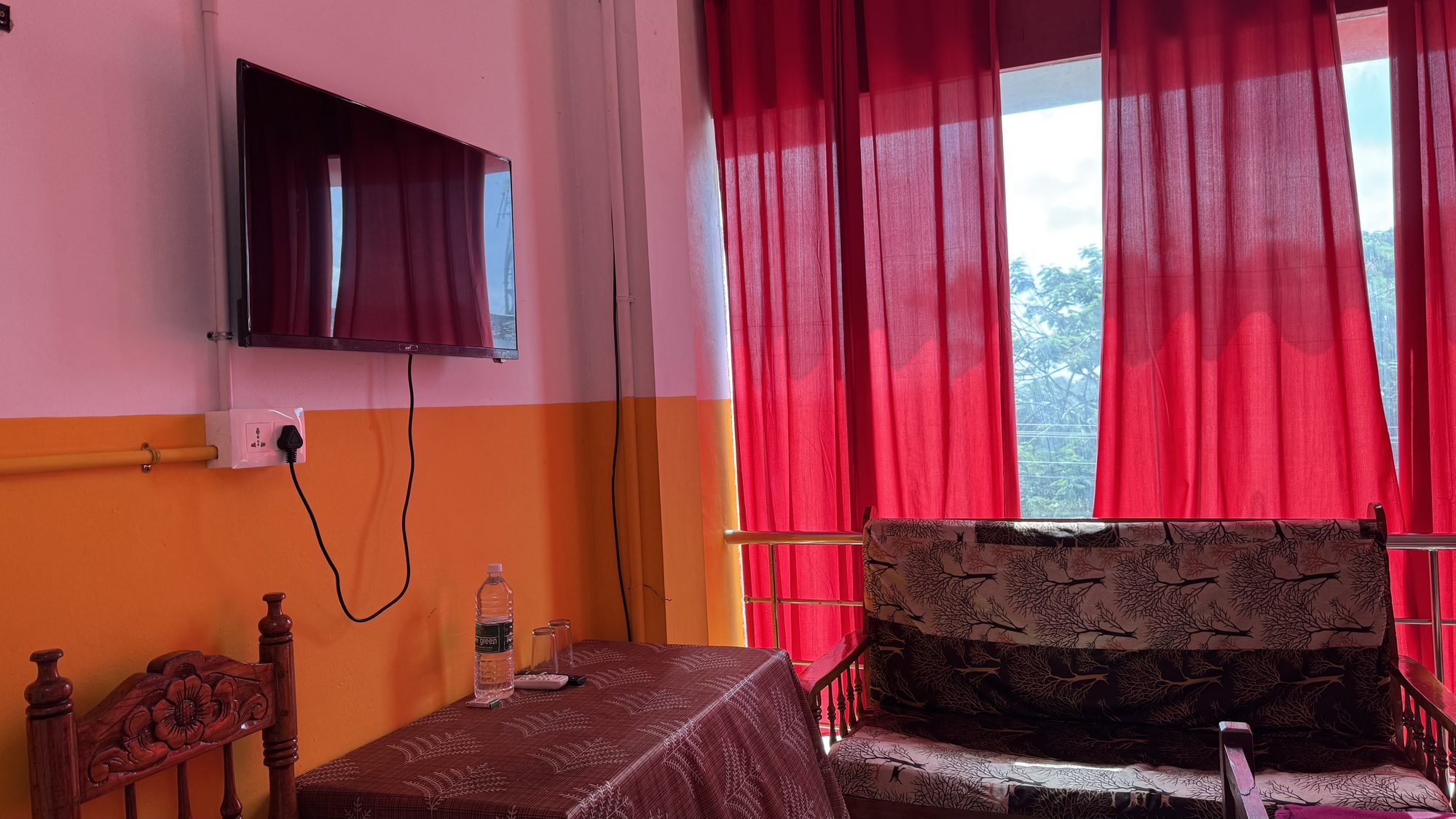 TV and window view at Jumayira International